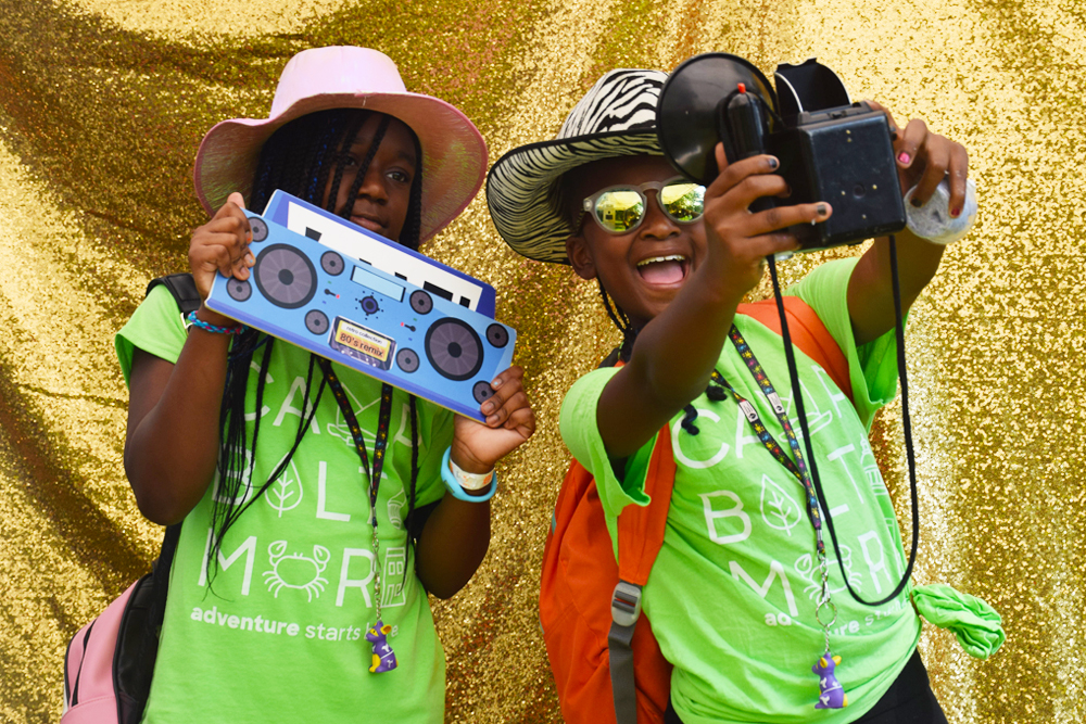 kids wearing camp t-shirt